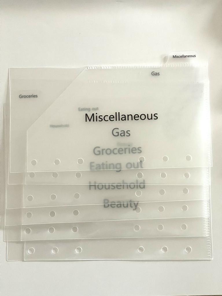 Clear Cash Envelopes- Set of 6| Dream Design