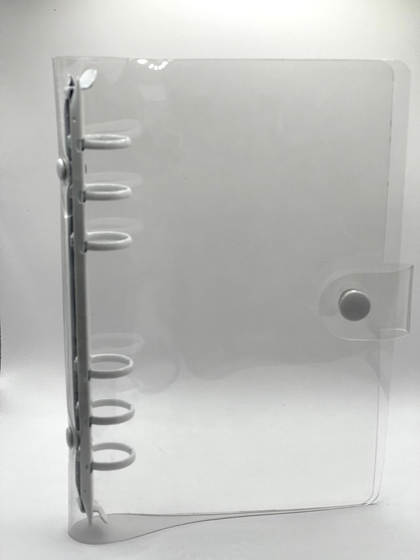 A6 Clear Cash PVC Binder White